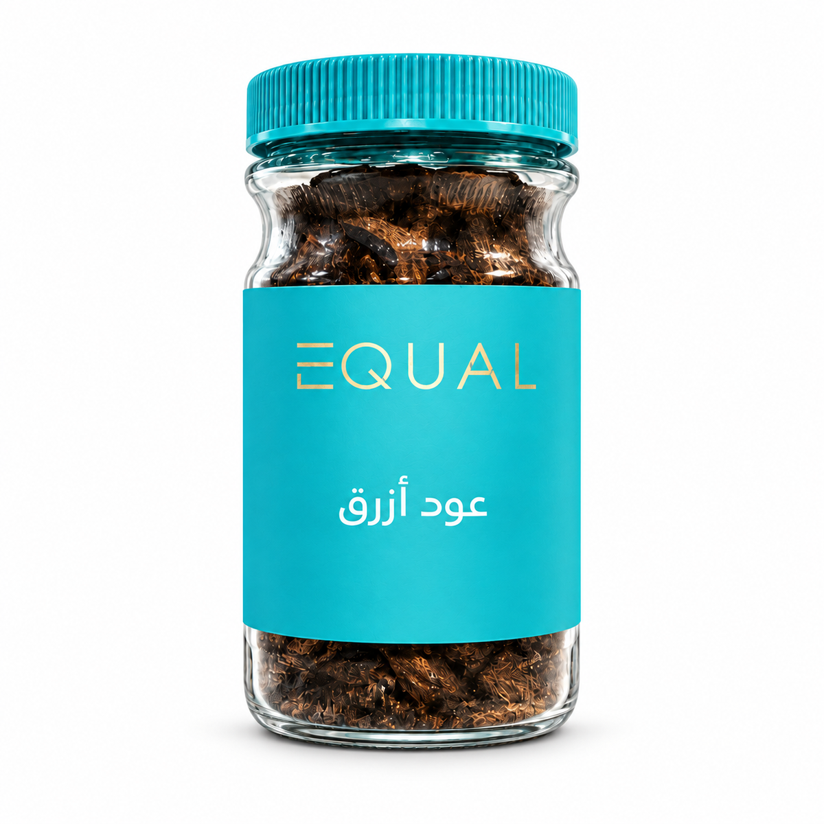 بخور عود الازرق من إيكوال على خلفية بيضاء