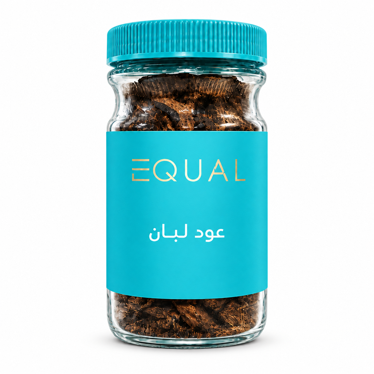 بخور عود لبان من إيكوال على خلفية بيضاء