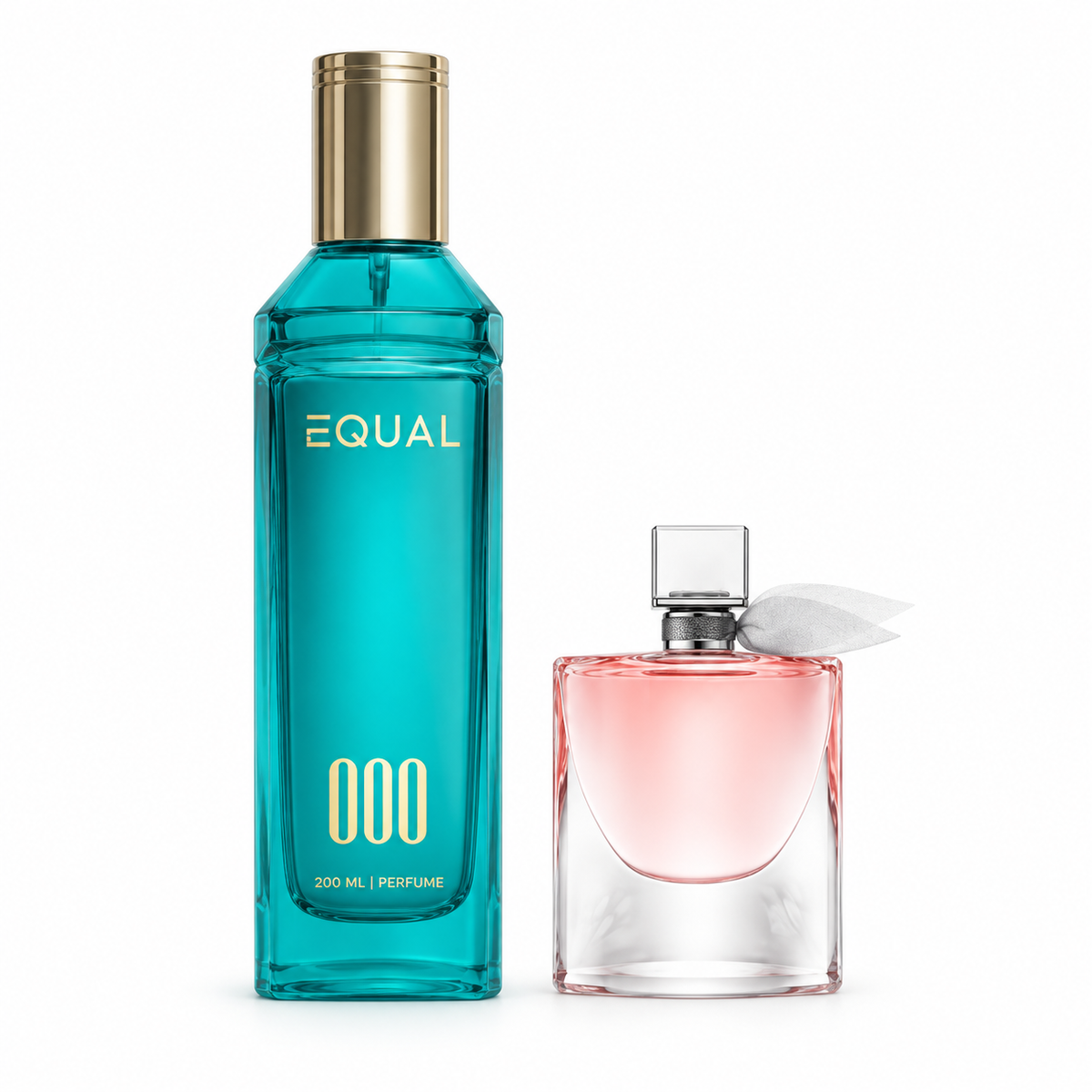 عطر EQUAL 000 بحجم ٢٠٠ مل بجانب زجاجة مرجعية دون شعار