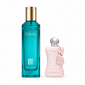 عطر EQUAL 011 بحجم ٢٠٠ مل بجانب زجاجة مرجعية دون شعار