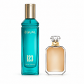EQUAL Perfume 123, 200 ml, beside an unbranded reference bottle | عطر EQUAL 123 بحجم ٢٠٠ مل بجانب زجاجة مرجعية دون شعار