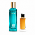 عطر EQUAL 966 بحجم ٢٠٠ مل بجانب زجاجة مرجعية دون شعار